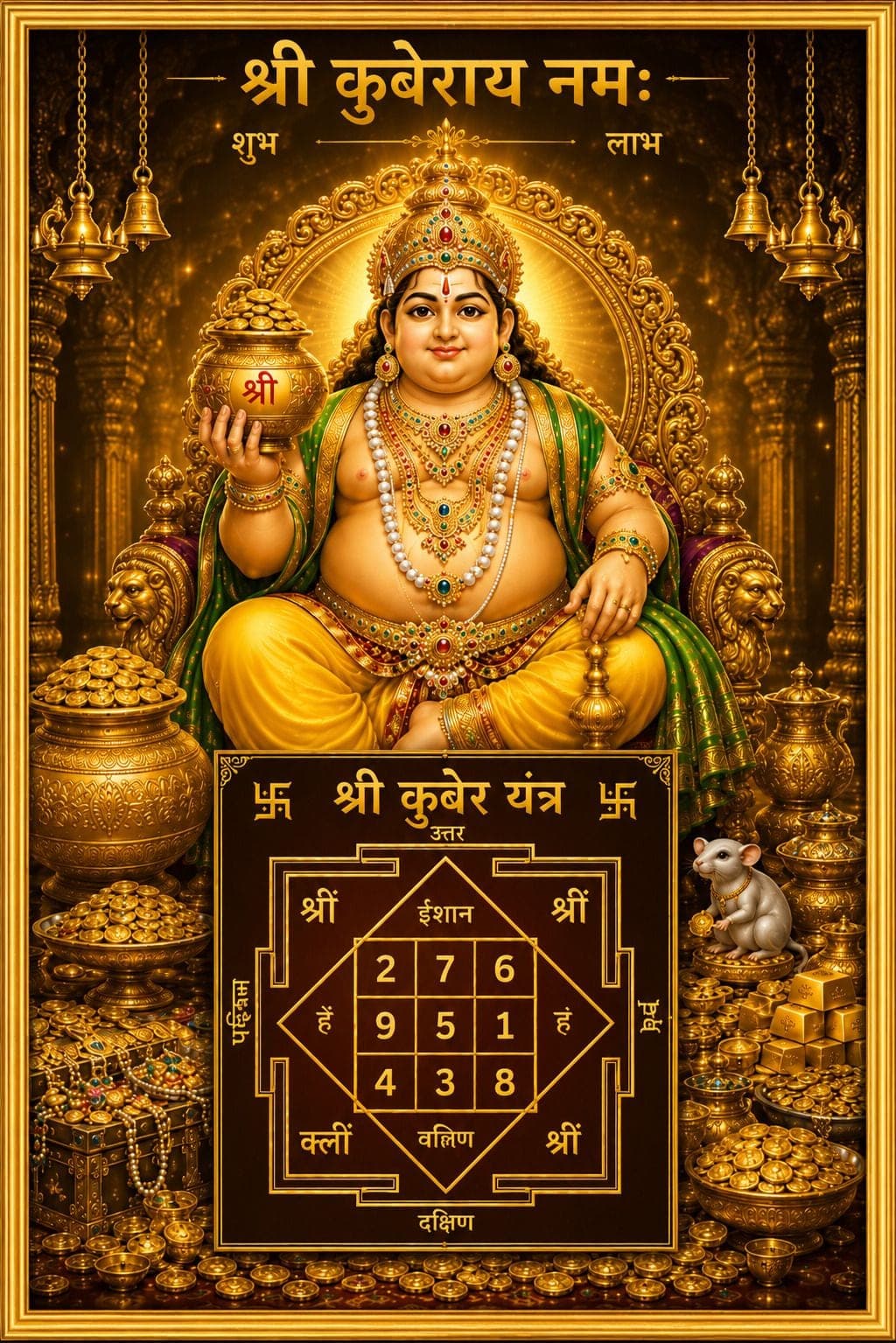 Kuber Ji Religious Photo Frame — 33x24 cm