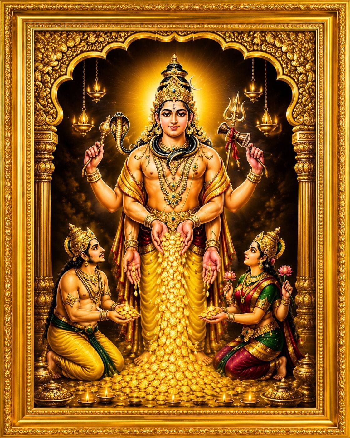 Swarna Akarshana Bhairav ji photo frame — 24x17 cm