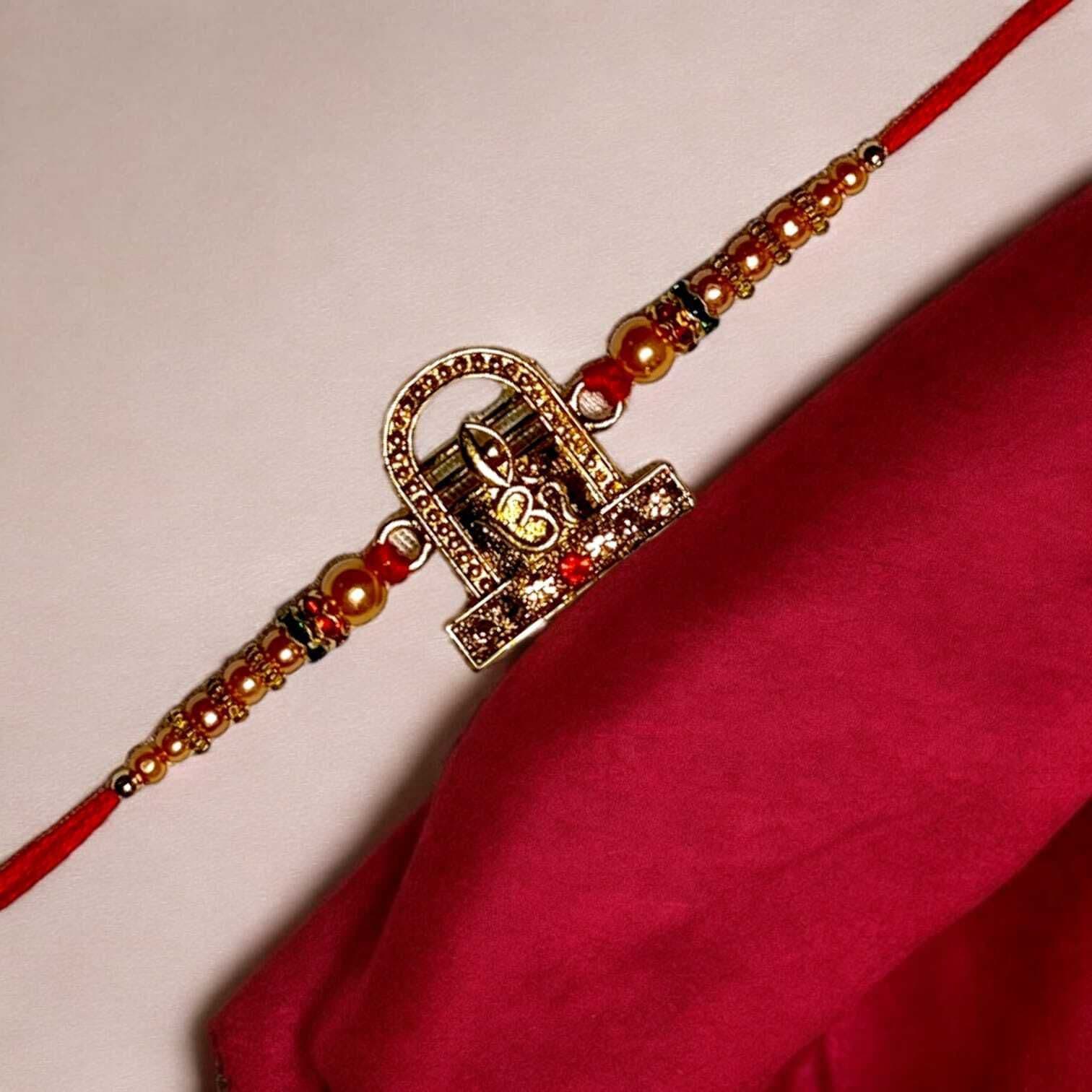 SUNINOW Religious OM-3 Assorted Rakhi Set (1 rakhi)
