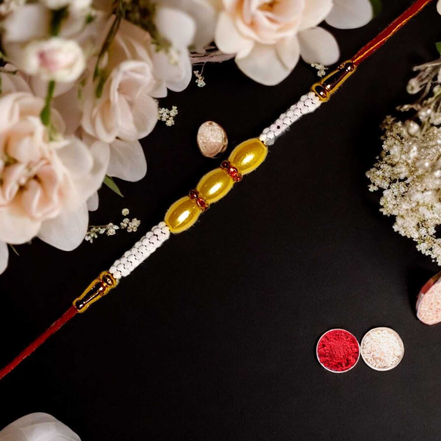 SUNINOW Designer RAKHI-03-P2W Assorted Rakhi Set (1 rakhi)